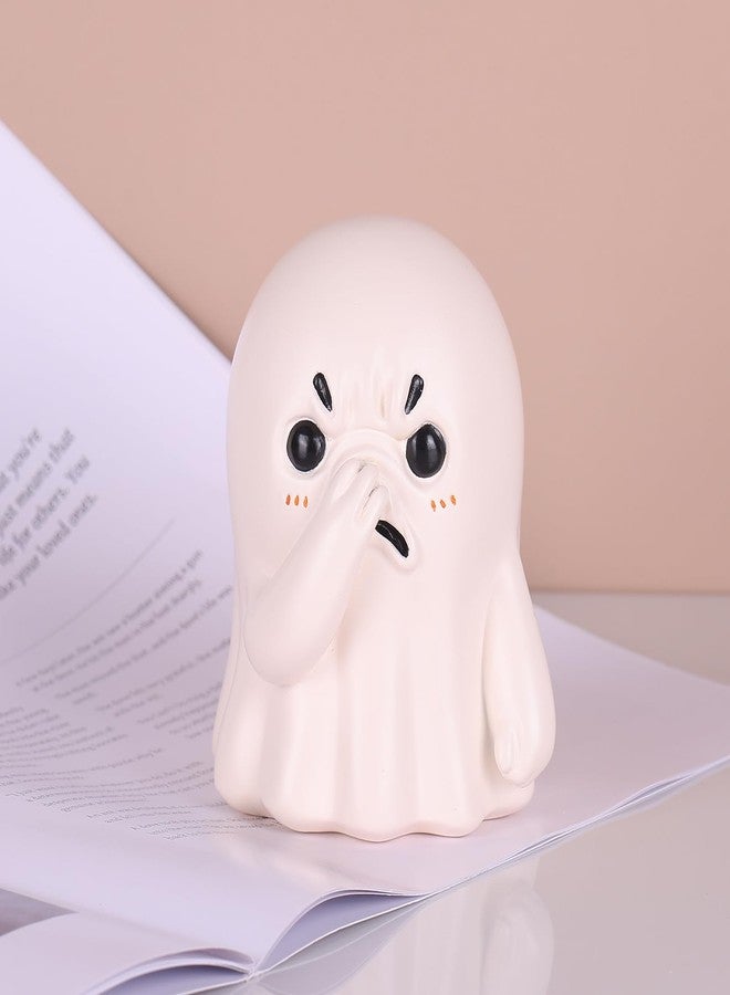 oliruim Cute Holding Nose Ghost Statue, Quirky Desk Decor for Office & Home, Funny Bathroom Shelves Knick Knack, Unique Creative - Image 4